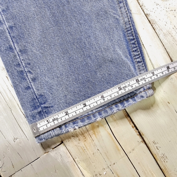 Levis | 505C Orange Tab Cropped Distressed Straight Leg Jeans Heat Stroke Sz 4 - Picture 12 of 15